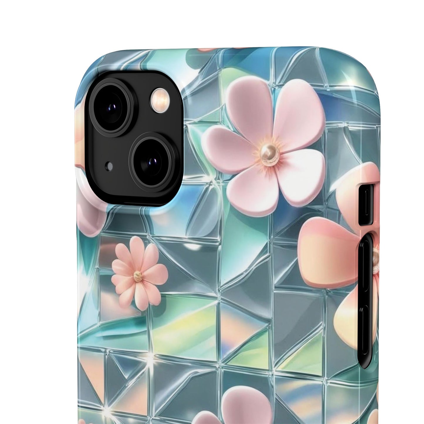 Snap Case iPhone Handyhülle mit 3D-Effekt Blumenmuster
