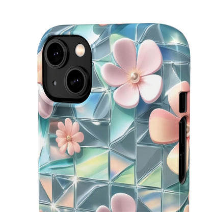Snap Case iPhone Handyhülle mit 3D-Effekt Blumenmuster