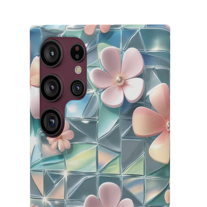 Snap Case Samsung Handyhülle mit 3D-Effekt und Blumenmuster