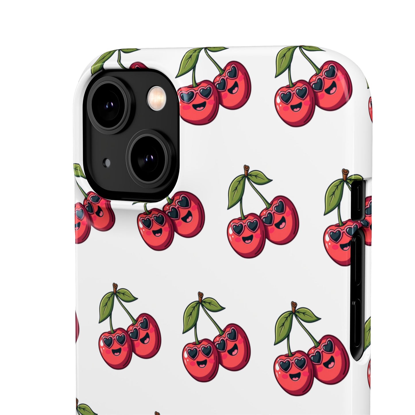 iPhone Snap Case Handyhülle Happy Cherry Design