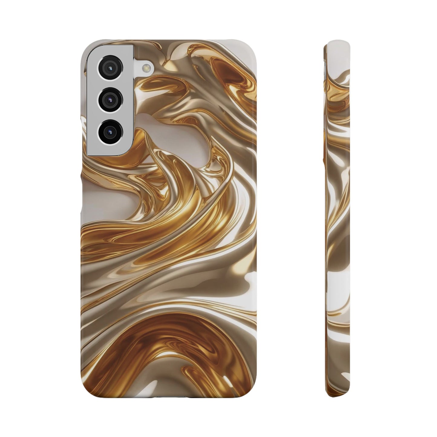 Snap Case Samsung Handyhülle – Gold Dynamic Liquid 3D Effekt