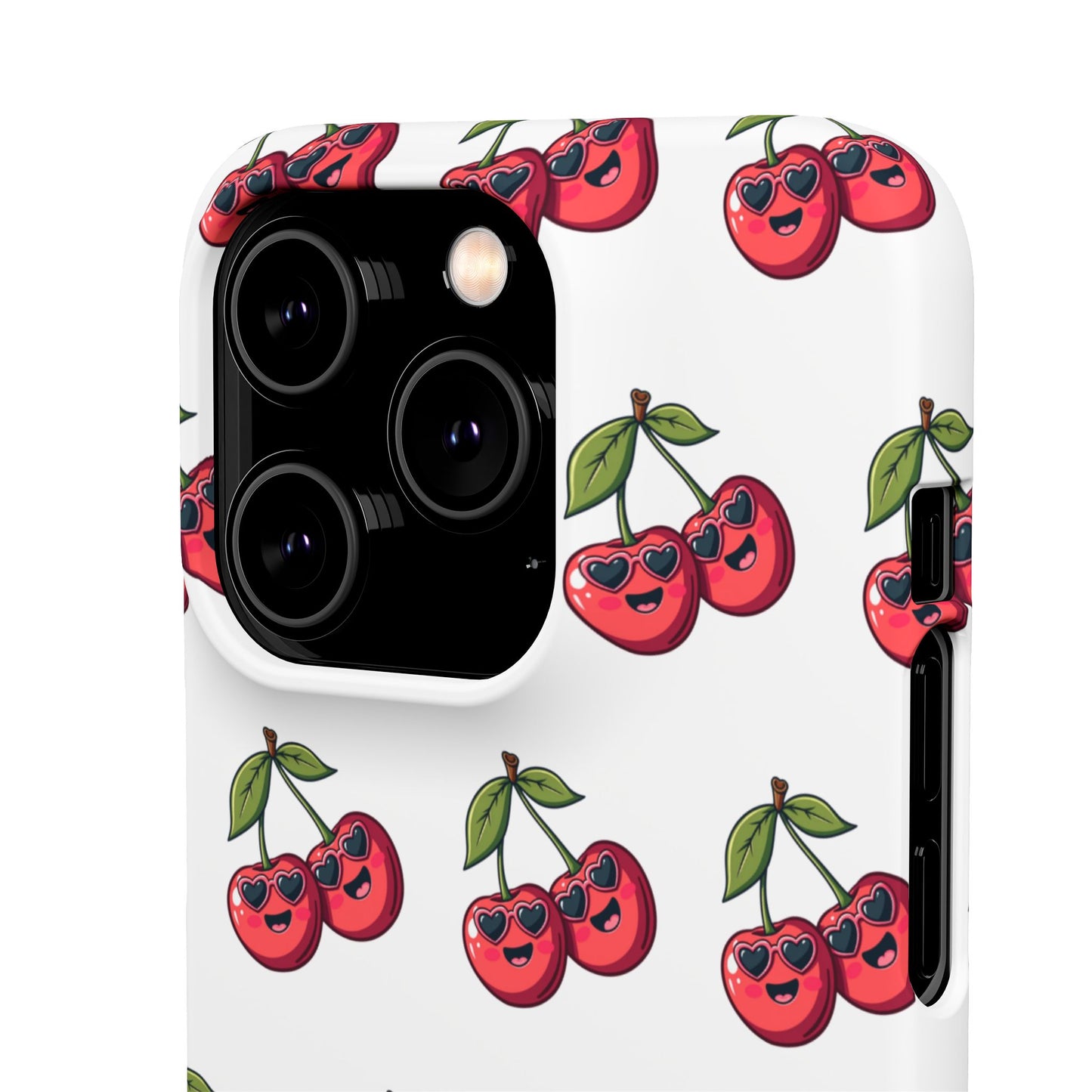 iPhone Snap Case Handyhülle Happy Cherry Design