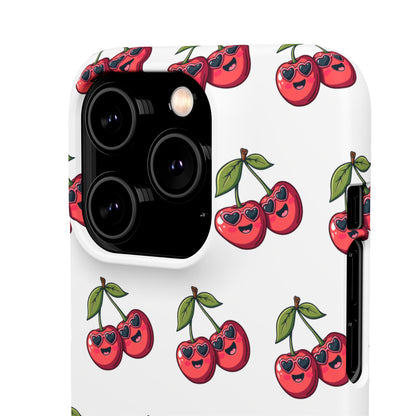 iPhone Snap Case Handyhülle Happy Cherry Design