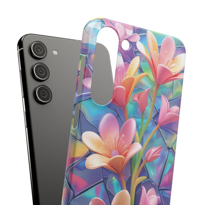 Snap Case Elegante Florale Samsung Handyhülle mit 3D-Effekt