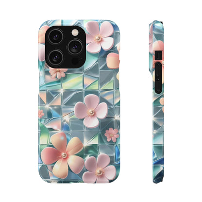 Snap Case iPhone Handyhülle mit 3D-Effekt Blumenmuster