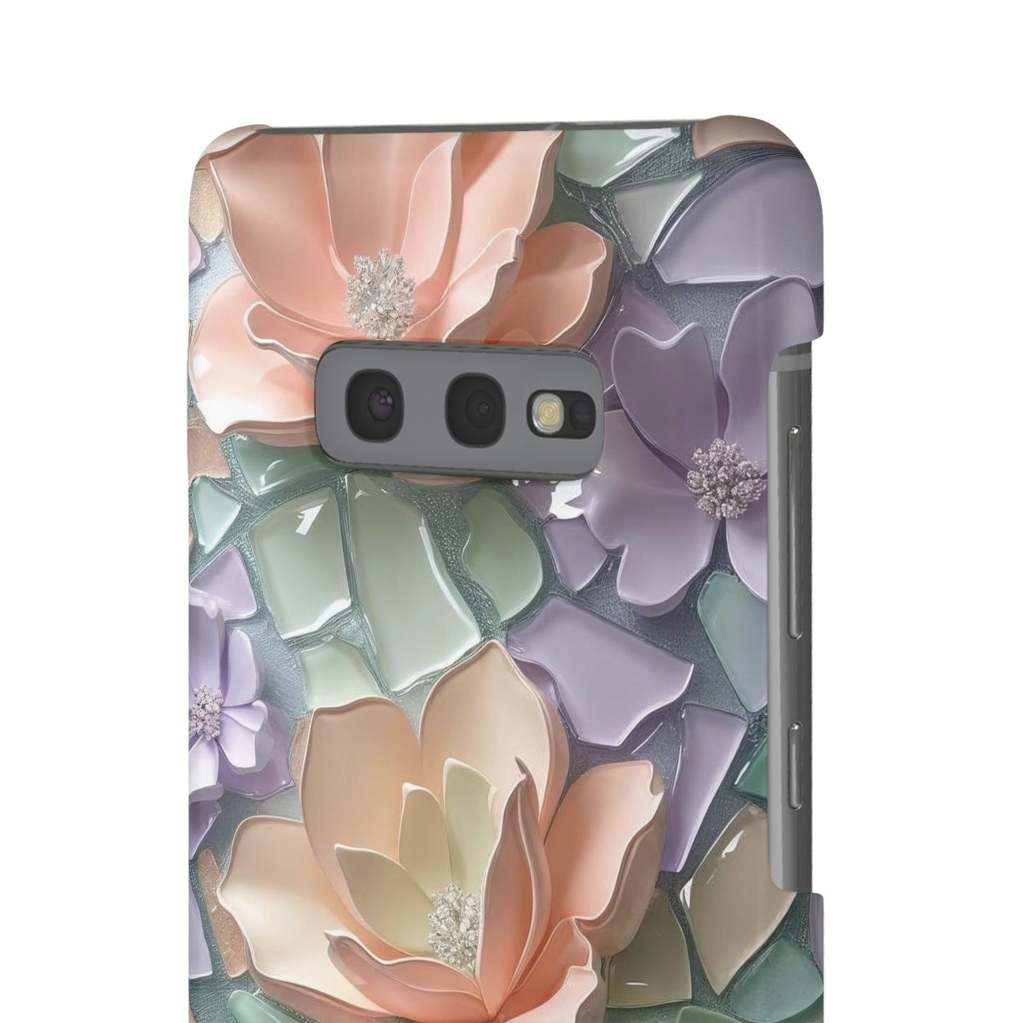 Snap Case Samsung Handyhülle mit 3D-Effekt, Blumenmuster