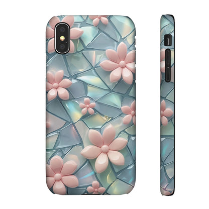 Snap Case Elegante Florale iPhone Handyhülle mit 3D-Effekt