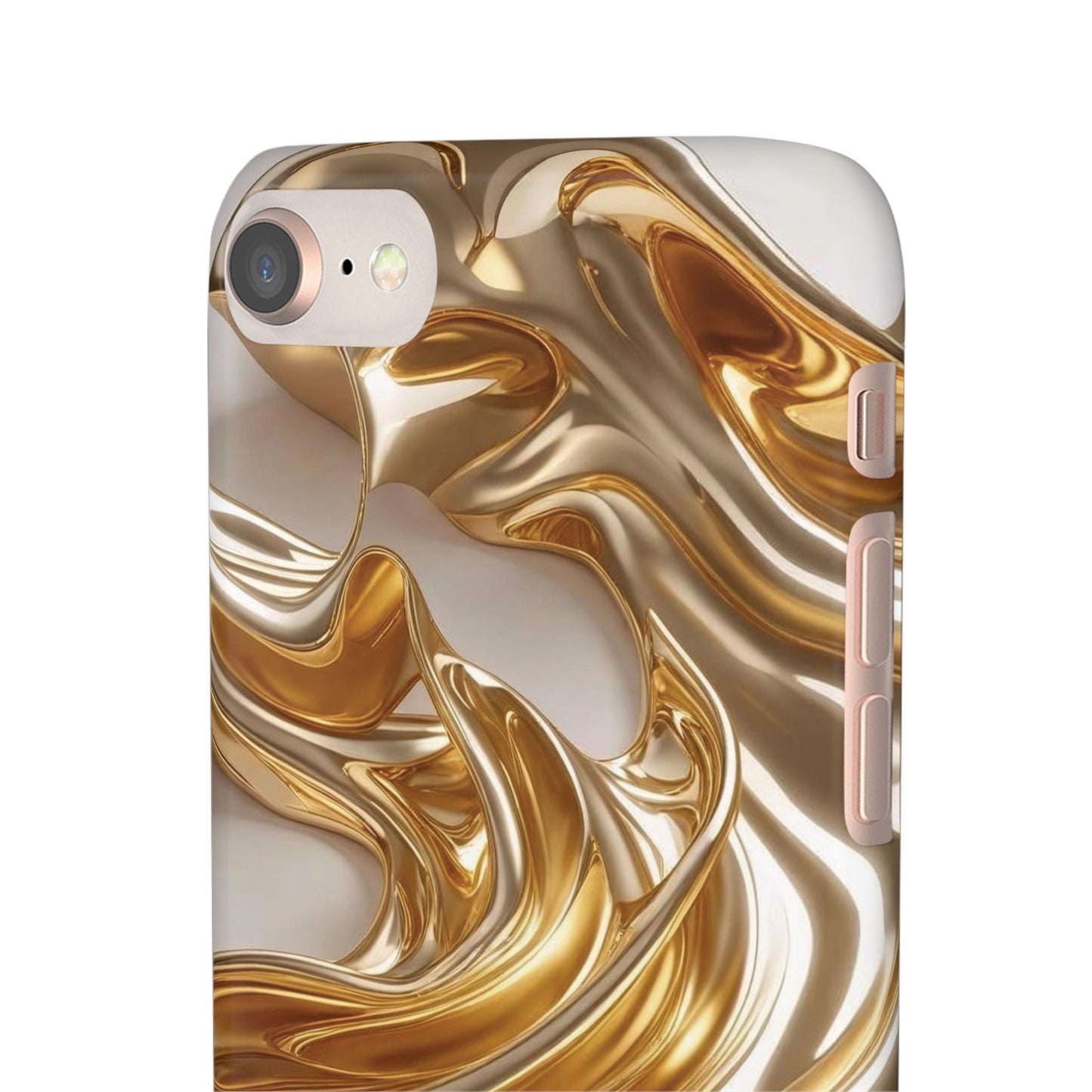 Snap Case iPhone Handyhülle – Gold Dynamic Liquid 3D Effekt
