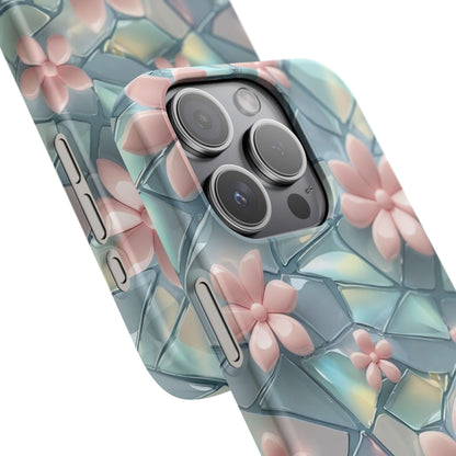 Snap Case Elegante Florale iPhone Handyhülle mit 3D-Effekt