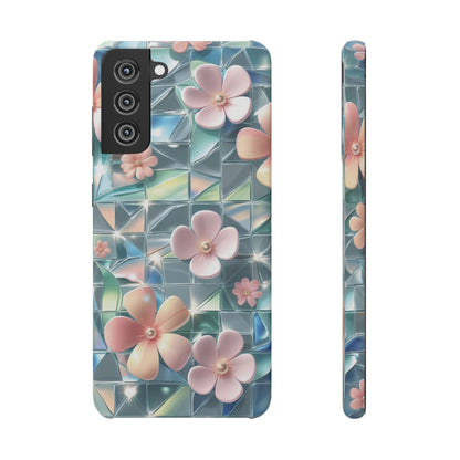 Snap Case Samsung Handyhülle mit 3D-Effekt und Blumenmuster