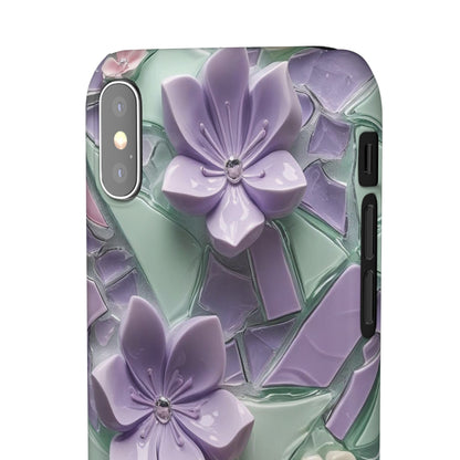 Snap Case Elegante Florale iPhone Handyhülle mit 3D-Effekt
