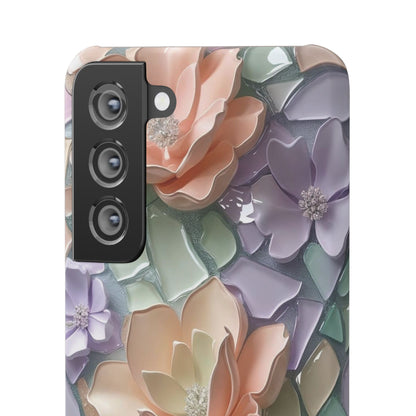 Snap Case Samsung Handyhülle mit 3D-Effekt, Blumenmuster