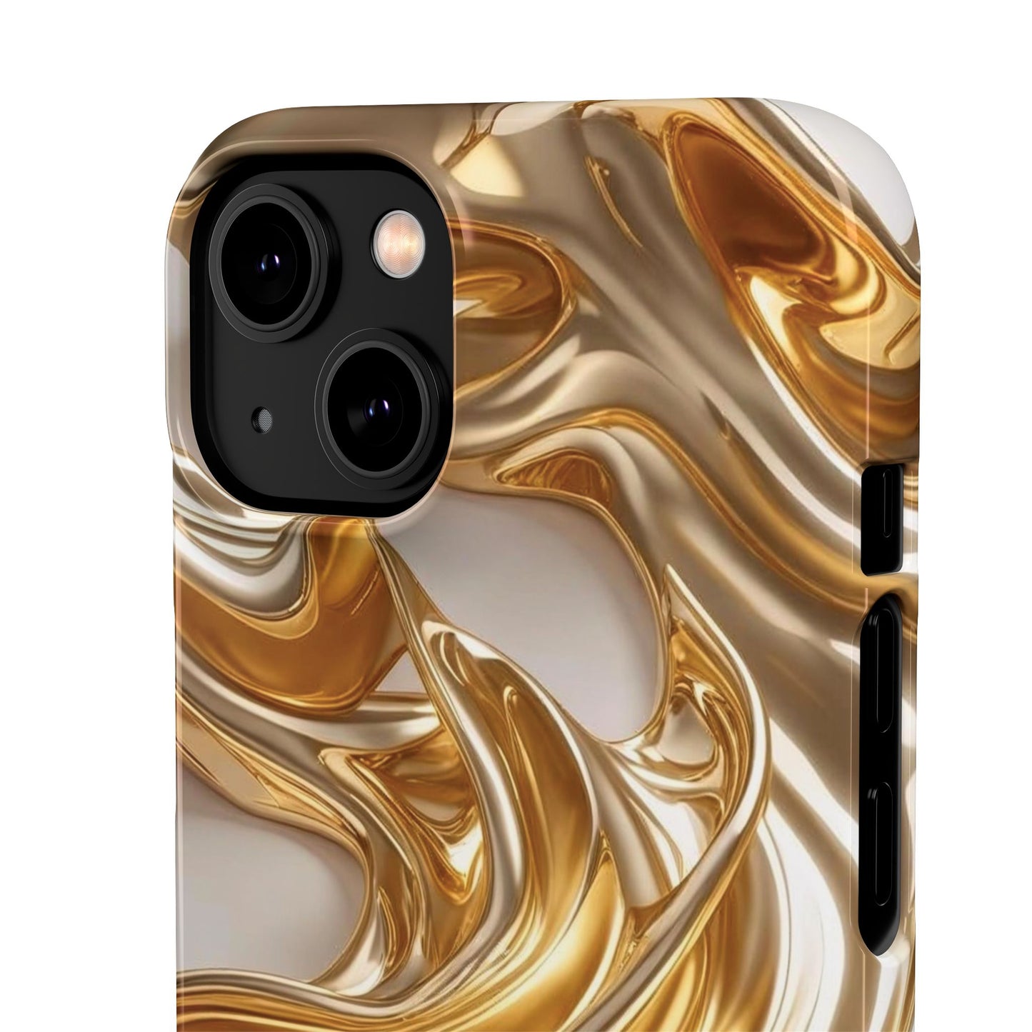Snap Case iPhone Handyhülle – Gold Dynamic Liquid 3D Effekt