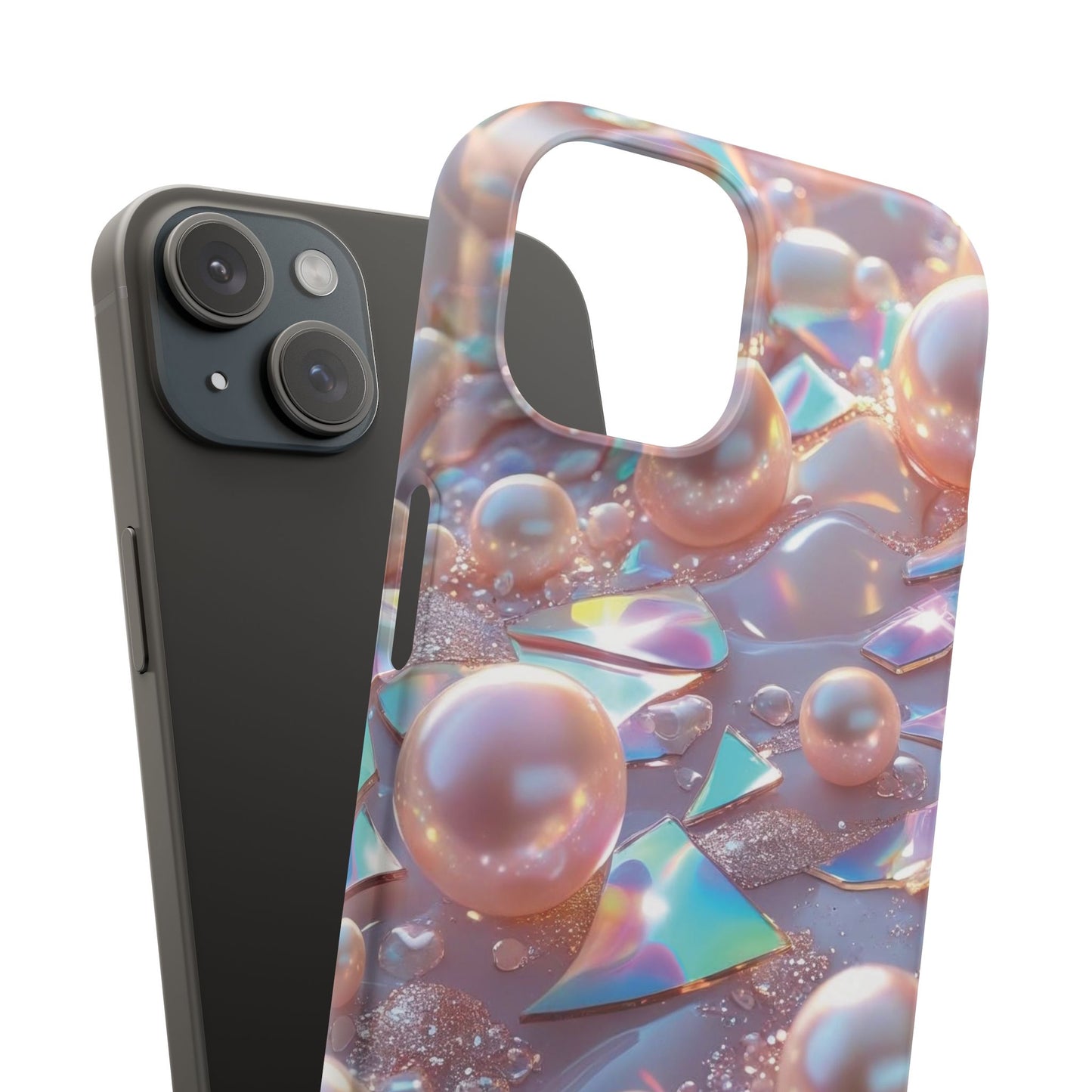 Snap Case iPhone Handyhülle – 3D Perlen Effekt