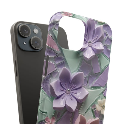 Snap Case Elegante Florale iPhone Handyhülle mit 3D-Effekt