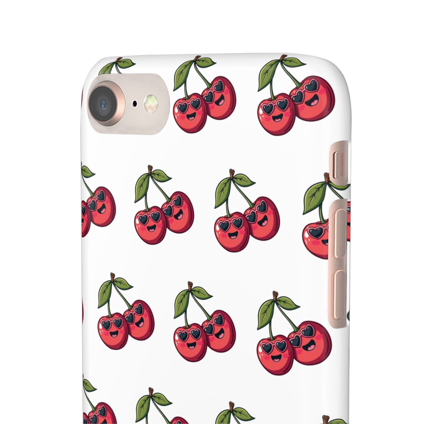 iPhone Snap Case Handyhülle Happy Cherry Design