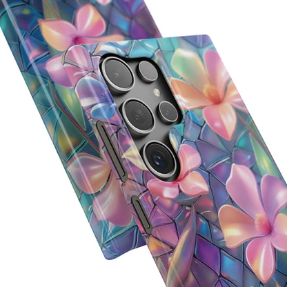 Snap Case Elegante Florale Samsung Handyhülle mit 3D-Effekt