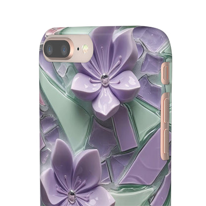 Snap Case Elegante Florale iPhone Handyhülle mit 3D-Effekt