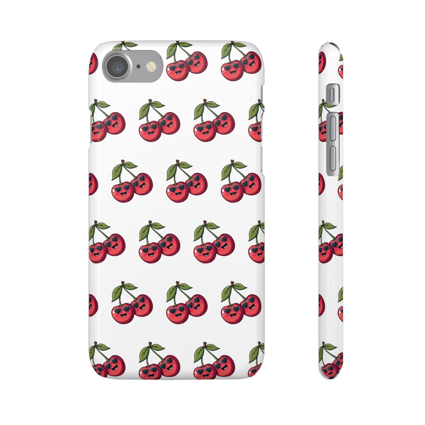 iPhone Snap Case Handyhülle Happy Cherry Design