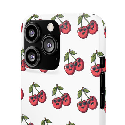 iPhone Snap Case Handyhülle Happy Cherry Design