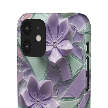 Snap Case Elegante Florale iPhone Handyhülle mit 3D-Effekt