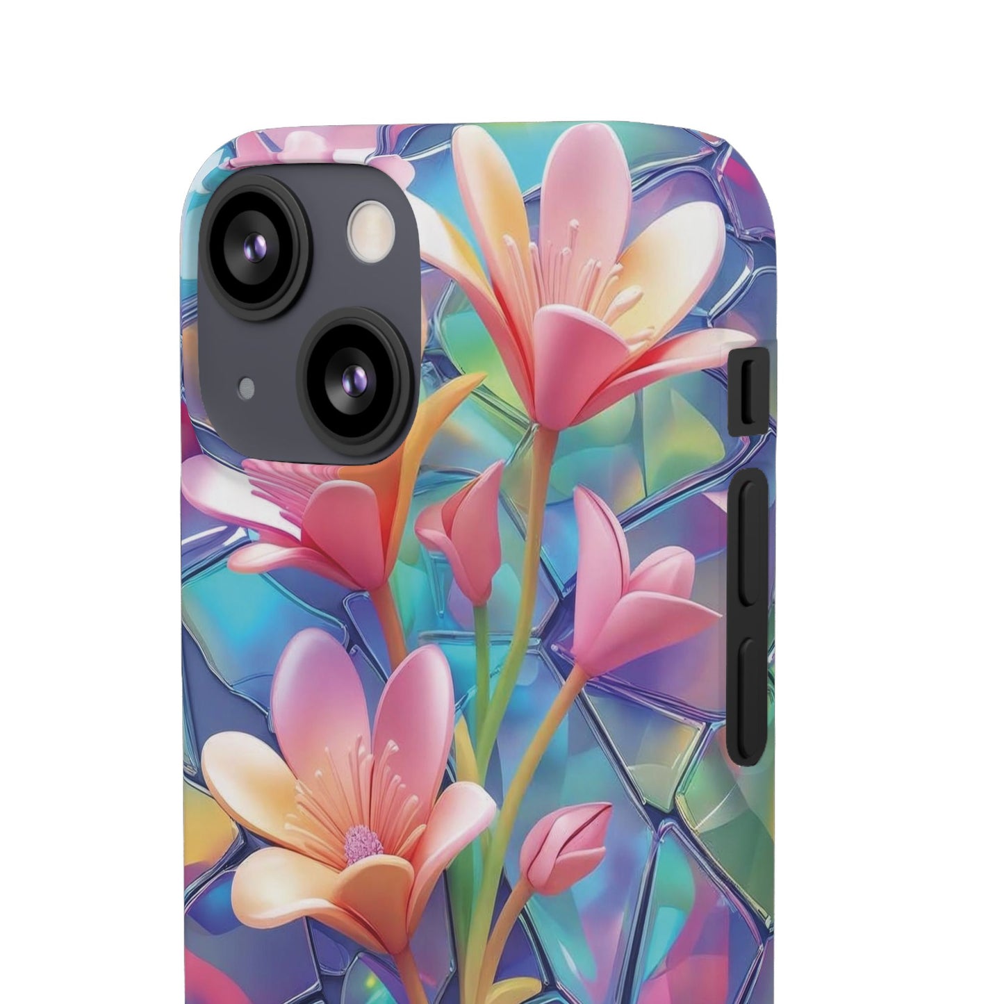 Snap Case Elegante Florale iPhone Handyhülle mit 3D-Effekt