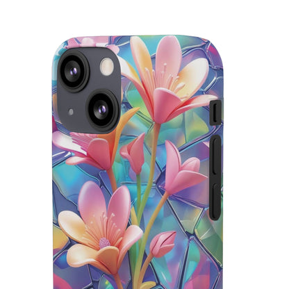 Snap Case Elegante Florale iPhone Handyhülle mit 3D-Effekt