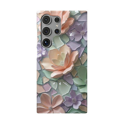 Snap Case Samsung Handyhülle mit 3D-Effekt, Blumenmuster
