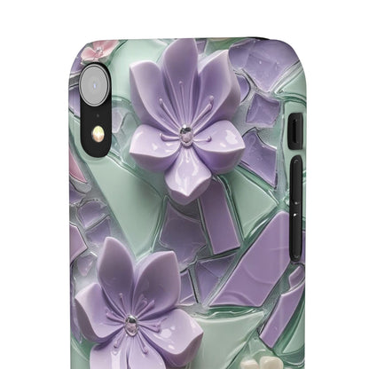Snap Case Elegante Florale iPhone Handyhülle mit 3D-Effekt