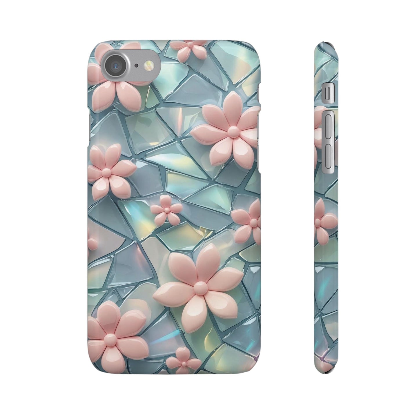 Snap Case Elegante Florale iPhone Handyhülle mit 3D-Effekt