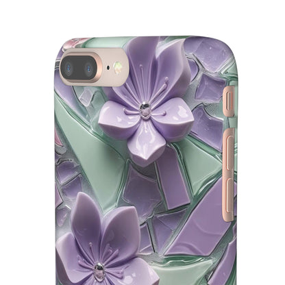 Snap Case Elegante Florale iPhone Handyhülle mit 3D-Effekt