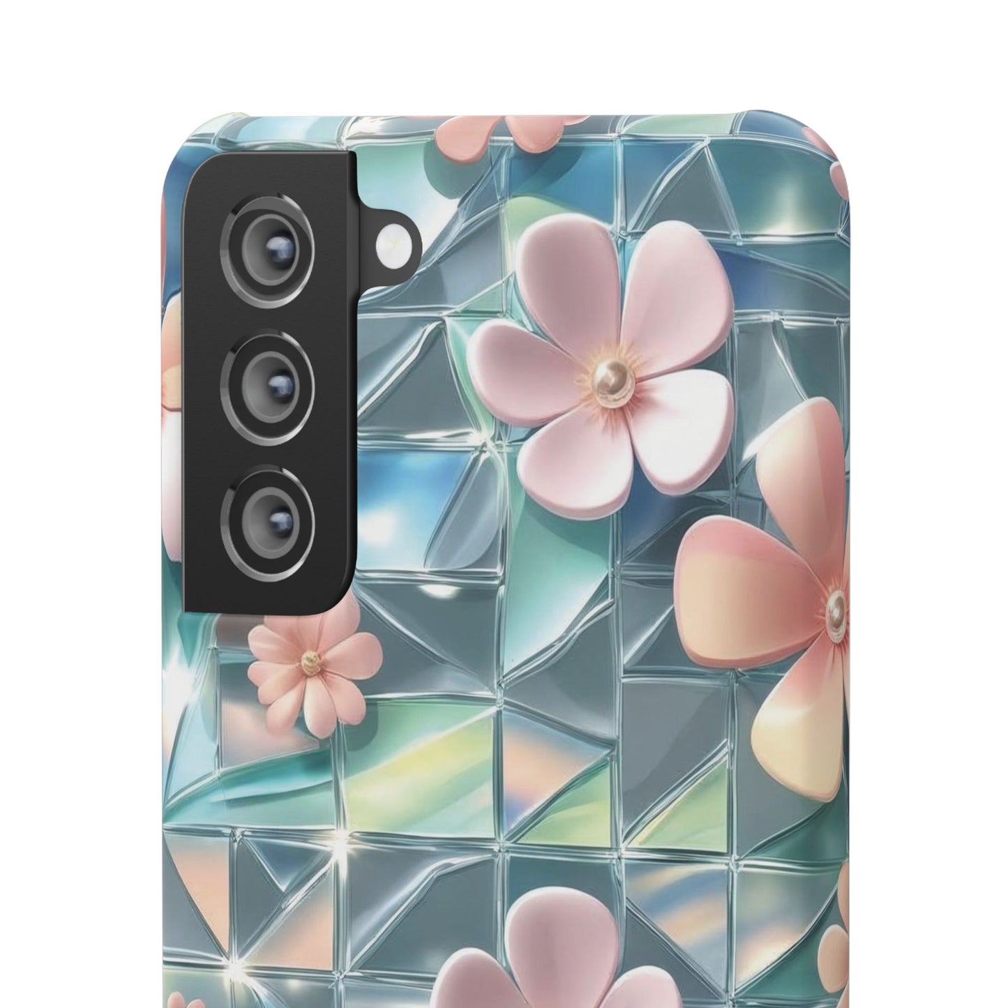 Snap Case Samsung Handyhülle mit 3D-Effekt und Blumenmuster