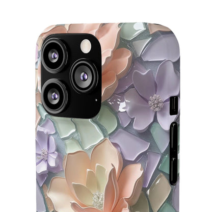 Snap Case Elegante Florale iPhone Handyhülle mit 3D-Effekt
