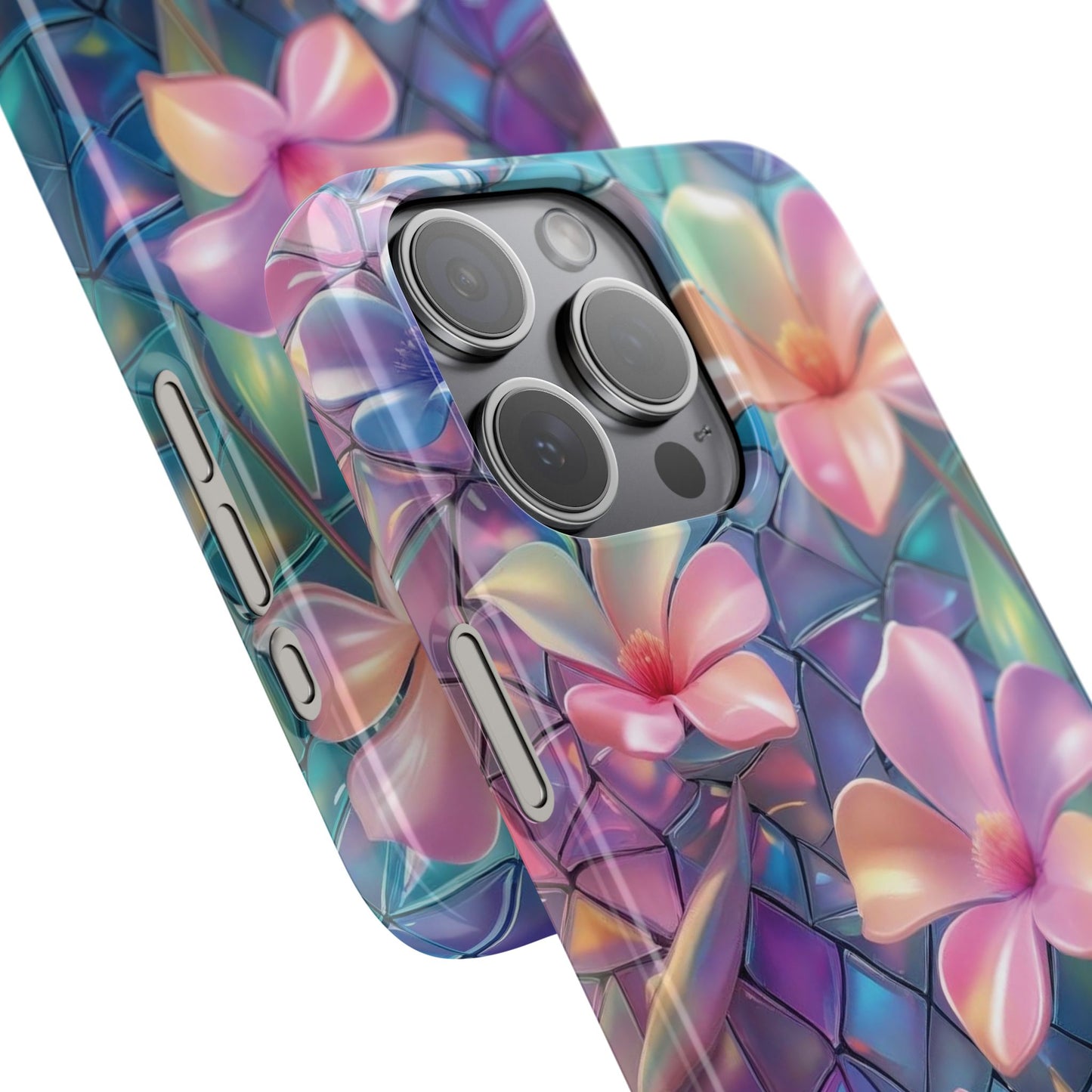 Snap Case Elegante Florale iPhone Handyhülle mit 3D-Effekt
