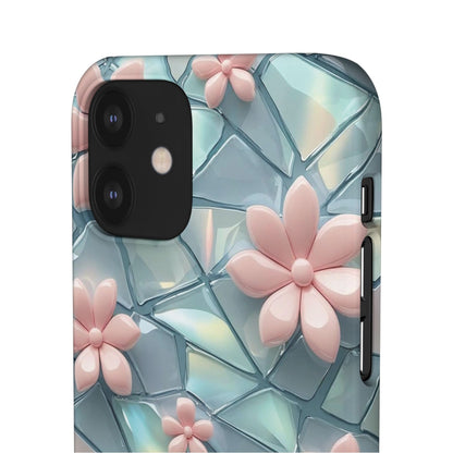 Snap Case Elegante Florale iPhone Handyhülle mit 3D-Effekt