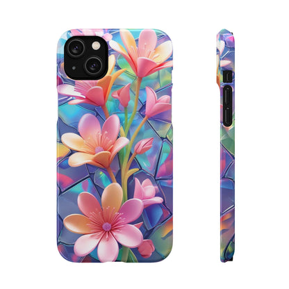 Snap Case Elegante Florale iPhone Handyhülle mit 3D-Effekt