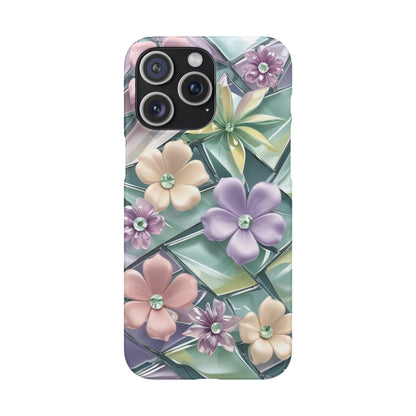 Snap Case Elegante Florale iPhone Handyhülle mit 3D-Effekt