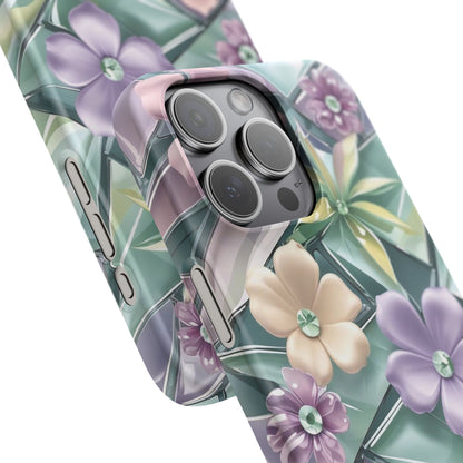 Snap Case Elegante Florale iPhone Handyhülle mit 3D-Effekt