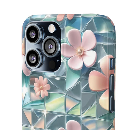 Snap Case iPhone Handyhülle mit 3D-Effekt Blumenmuster