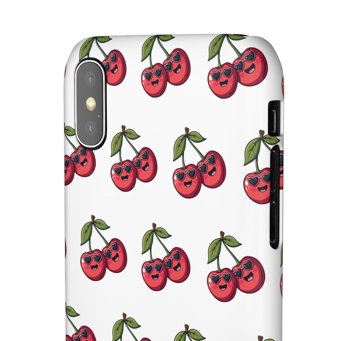 iPhone Snap Case Handyhülle Happy Cherry Design