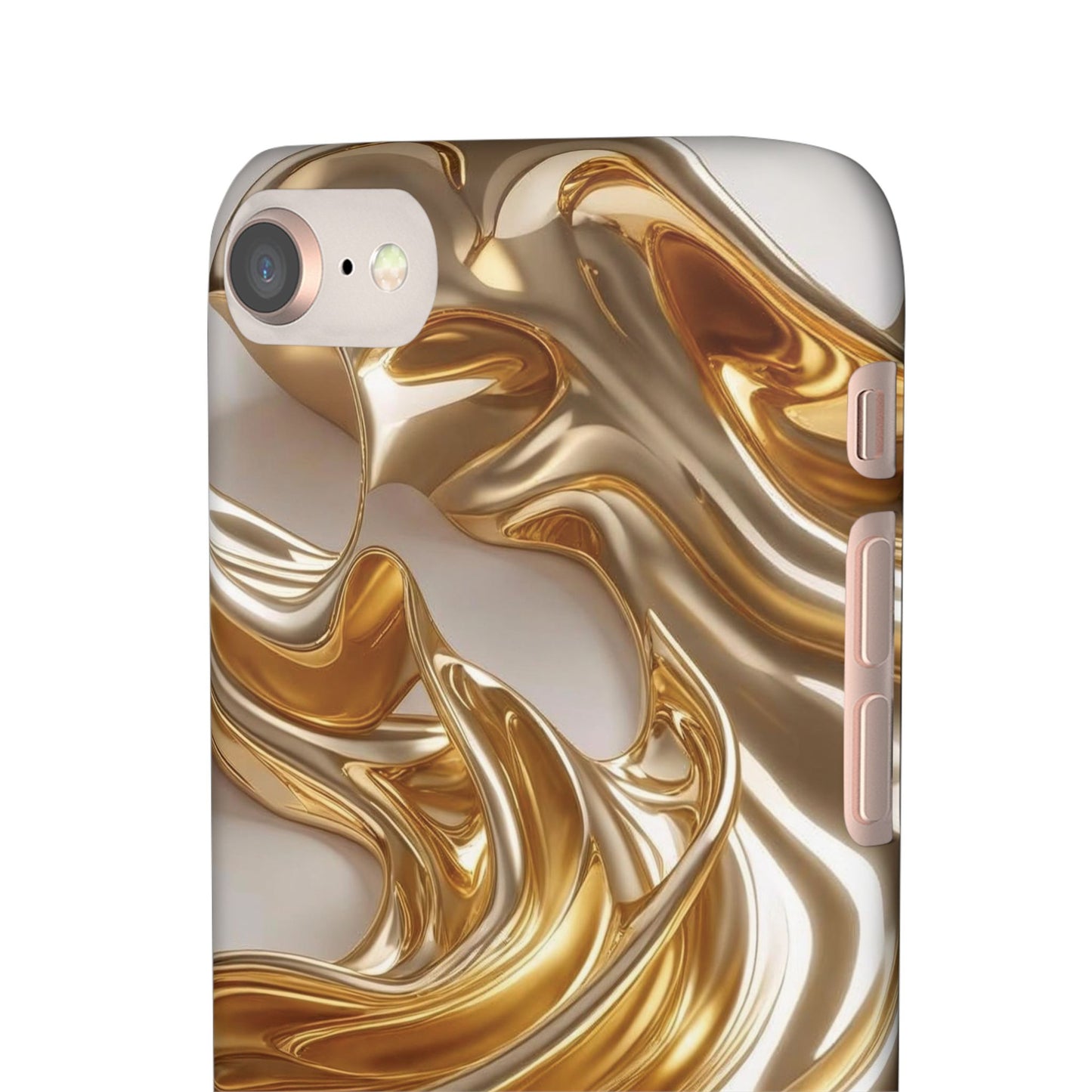 Snap Case iPhone Handyhülle – Gold Dynamic Liquid 3D Effekt