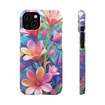 Snap Case Elegante Florale iPhone Handyhülle mit 3D-Effekt