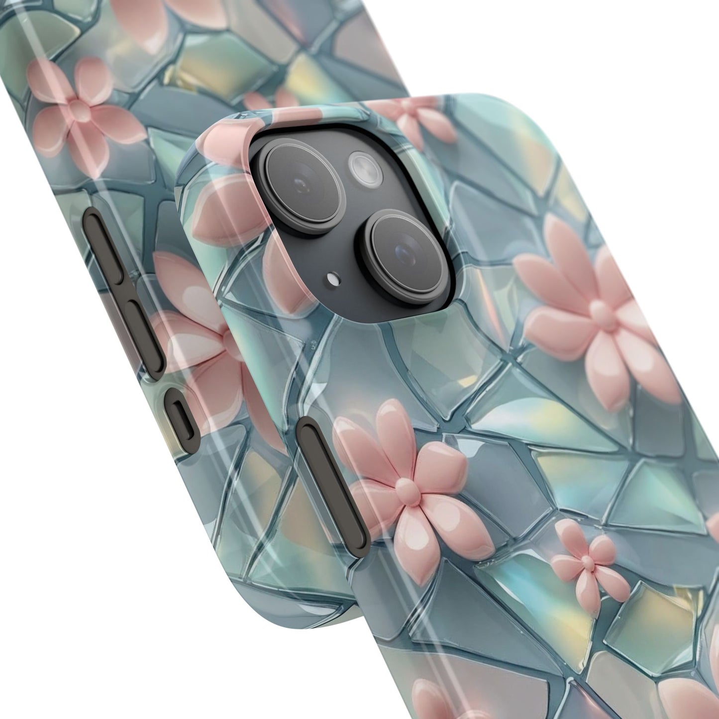 Snap Case Elegante Florale iPhone Handyhülle mit 3D-Effekt