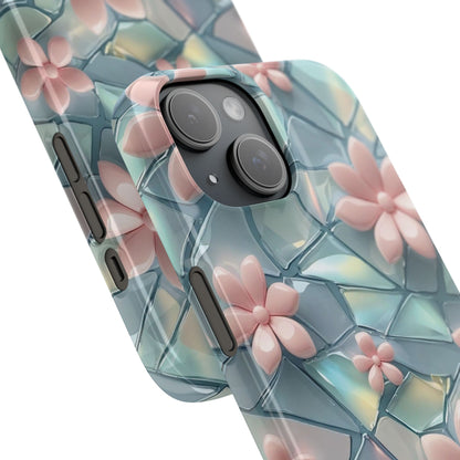 Snap Case Elegante Florale iPhone Handyhülle mit 3D-Effekt