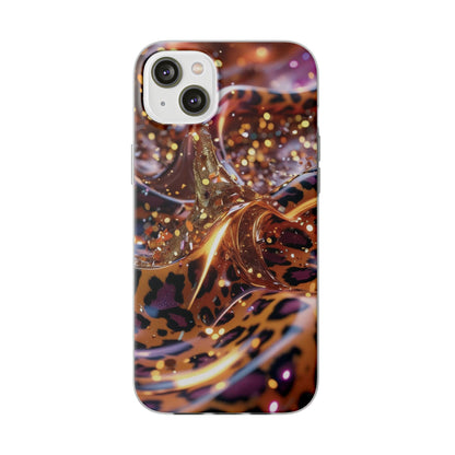 iPhone Flexi Case – Leopardenmuster