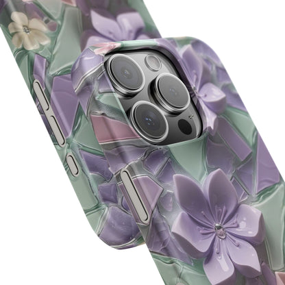 Snap Case Elegante Florale iPhone Handyhülle mit 3D-Effekt