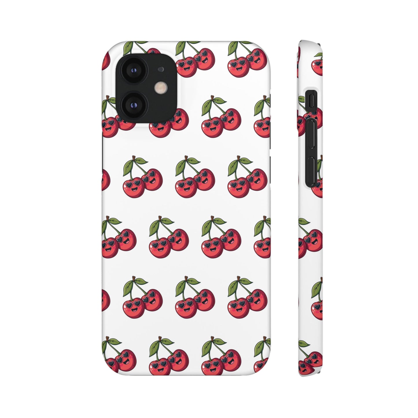 iPhone Snap Case Handyhülle Happy Cherry Design