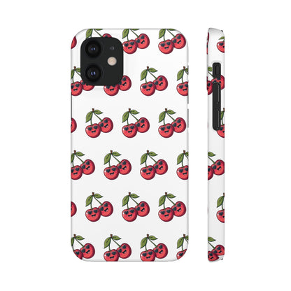 iPhone Snap Case Handyhülle Happy Cherry Design