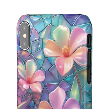 Snap Case Elegante Florale iPhone Handyhülle mit 3D-Effekt