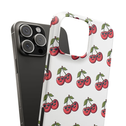 iPhone Snap Case Handyhülle Happy Cherry Design